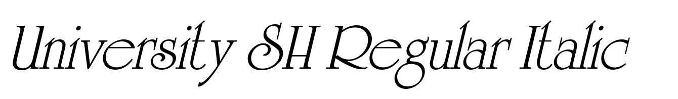 University SH Regular Italic